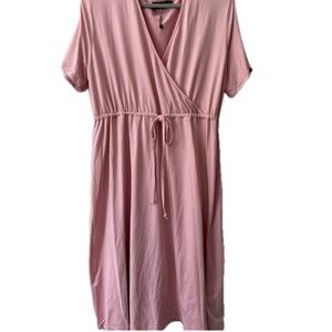 Pink midi dress